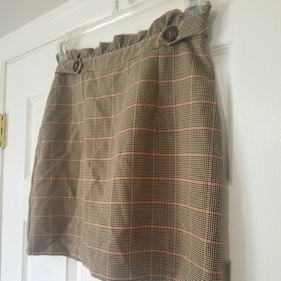 Topshop Checkered Paperbag waist skirt size 6 - Picture 7 of 13